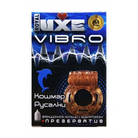 Виброкольцо Luxe Vibro Кошмар русалки+презерватив0