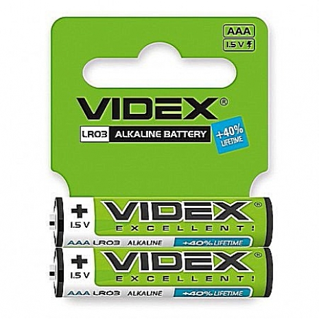 Батарейки Videx LR3 AAA shrink card 0